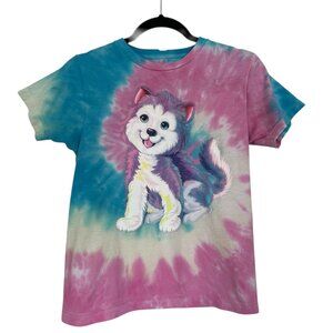 Lisa Frank Hot Topic Tikanni Husky Puppy Tie-Dye T-Shirt XS